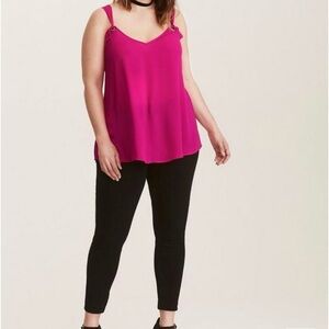 TORRID Hot Pink Georgette Fabric O Ring Cami Tank Top NWT Sheer / Plus 5